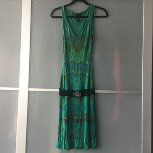 Custo Barcelona Print Dress in Green
